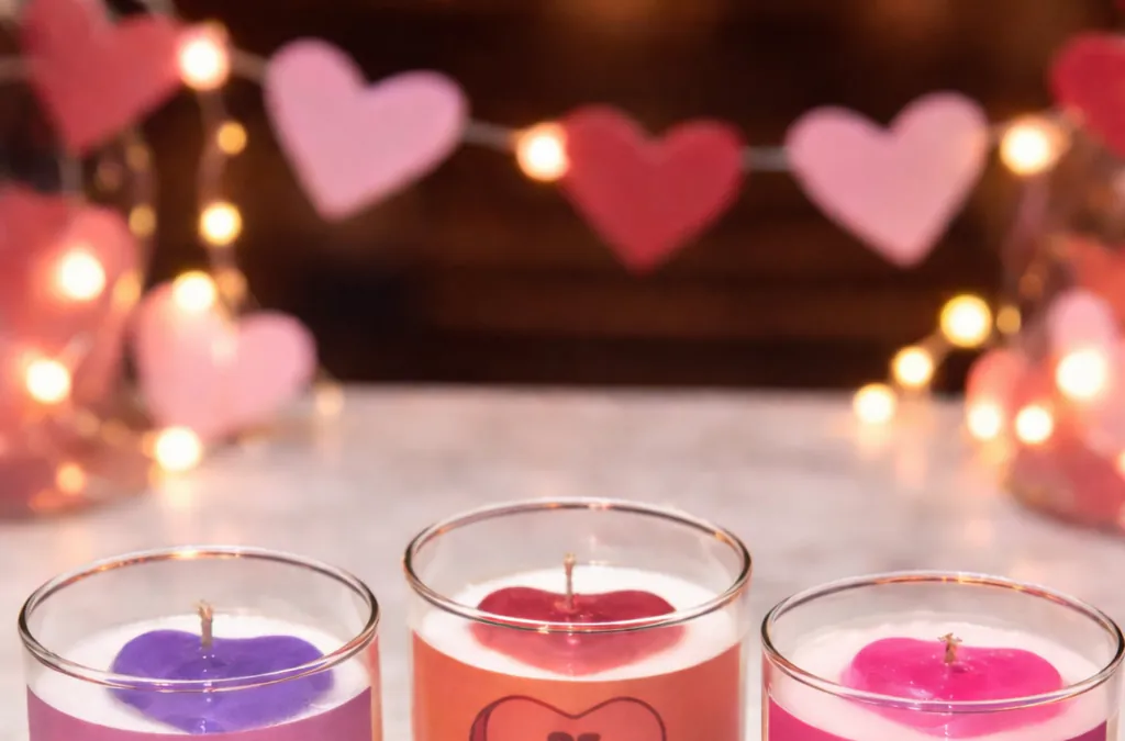 Colección de velas Alho en tonos de San Valentín