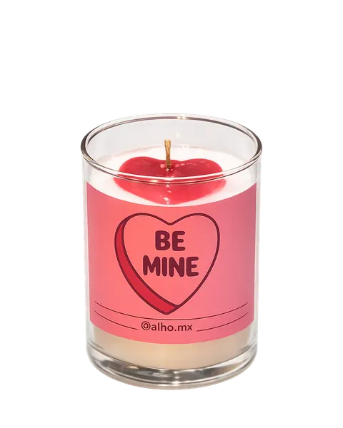 Vela Be Mine de Alho en tonos rosa y rojo